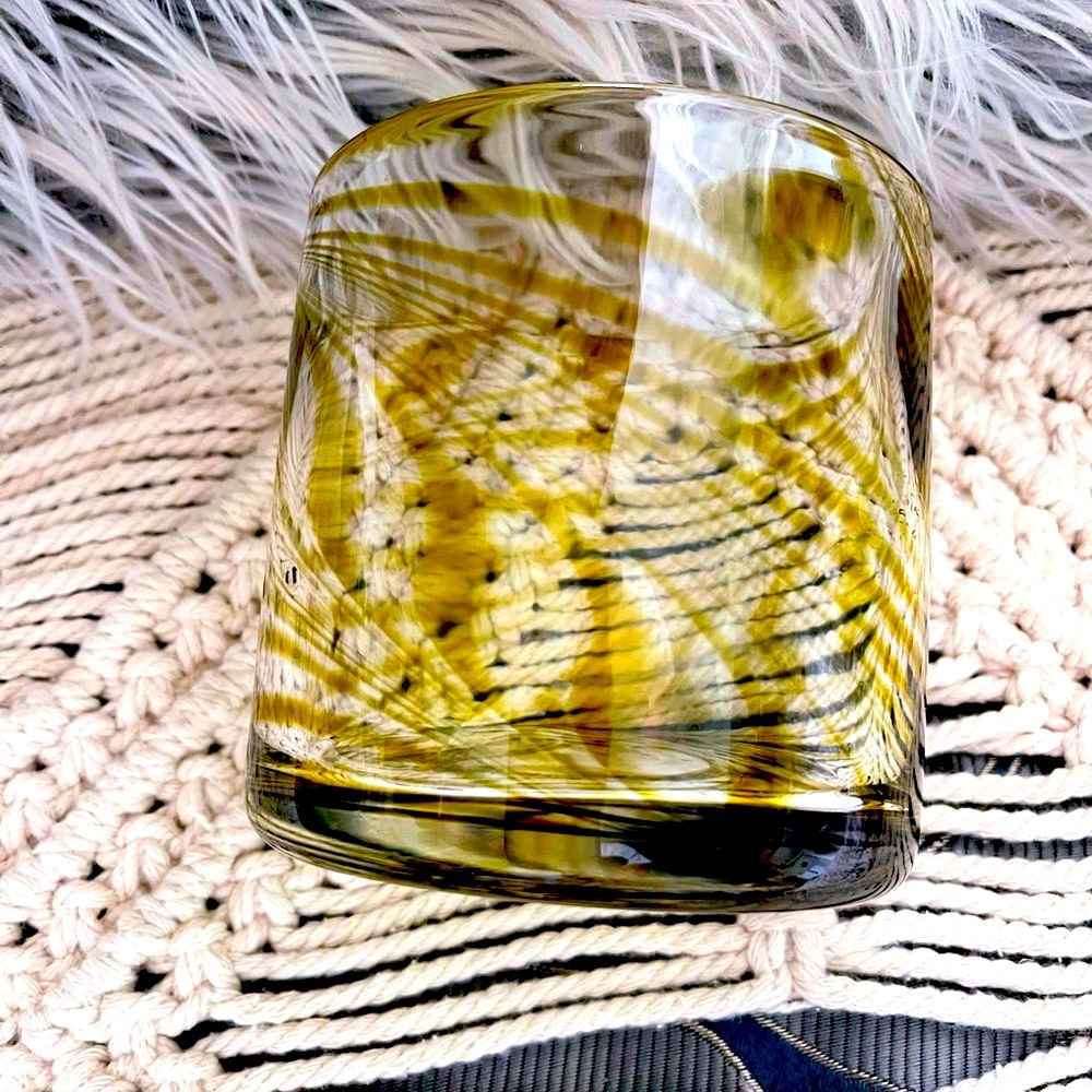 Blown Glass Candle Holder or Large drinking tumbler.